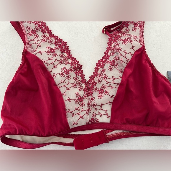 NWT Dot76/ Red satin & lace bralette/ Made in Italy/ Size US M - Picture 8 of 11